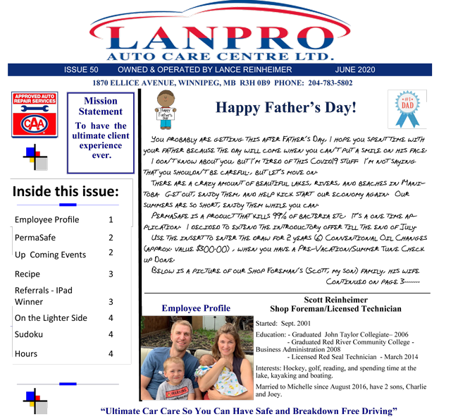Click here to read our Summer 2020 Newsletter