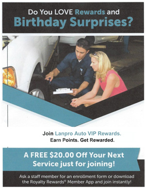 Click here to join our VIP Rewards Program and get $20 OFF your next service